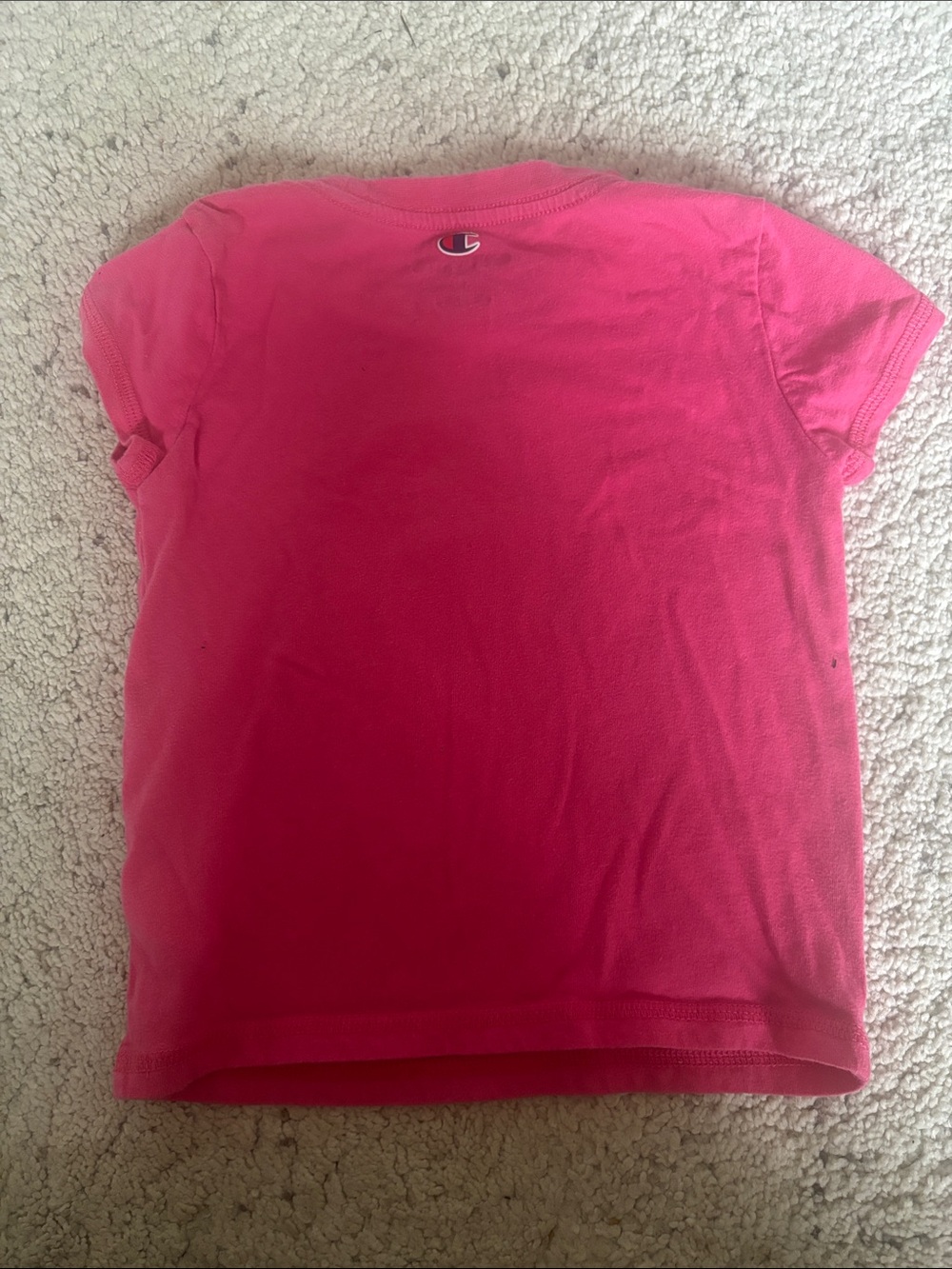 Champion Girls' Hot Pink Floral Logo Short Sleeve Tee - Picture 3 of 4